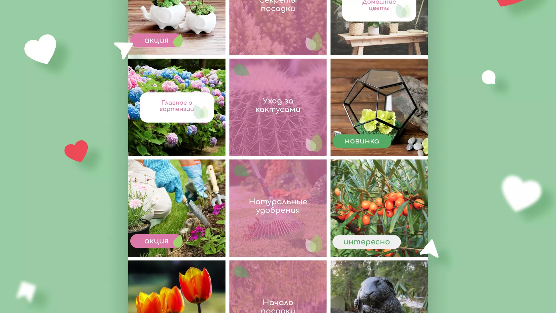 Разработка оформления профиля Instagram для магазина «Floraint» в Белгороде