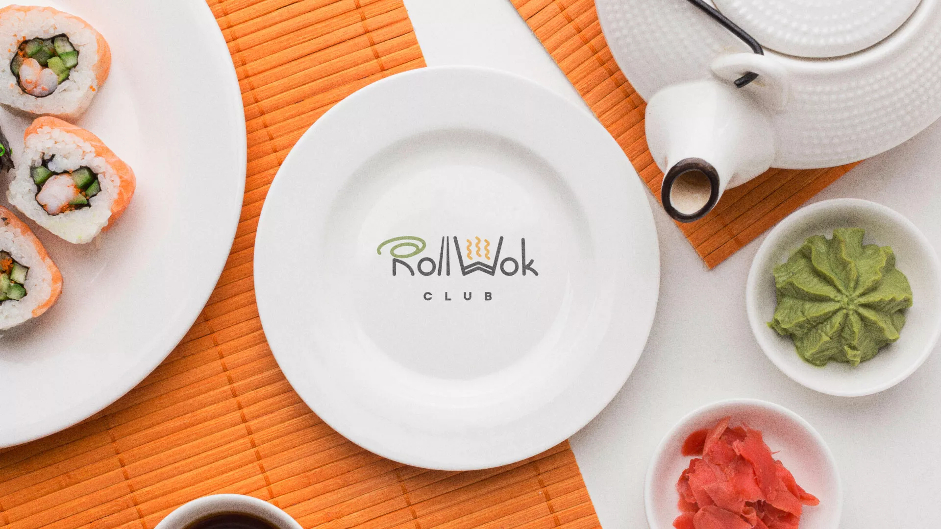 Разработка логотипа и фирменного стиля в Белгороде для суши-бара «Roll Wok Club» Разработка логотипа и фирменного стиля в Белгороде для суши-бара «Roll Wok Club»